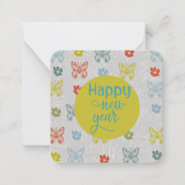 Happy New Year Note Card Mitteilungskarte