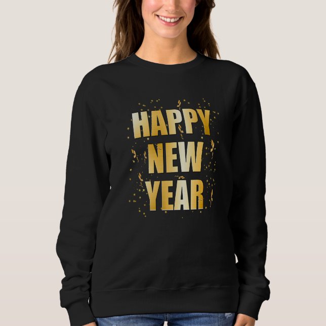 Happy New Year NYE Party   New Years Eve Confetti Sweatshirt (Vorderseite)