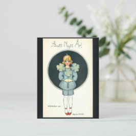 Happy New Year - Old Scandinavian - Retro Feiertagspostkarte