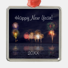 Happy New Year Ornament Aus Metall
