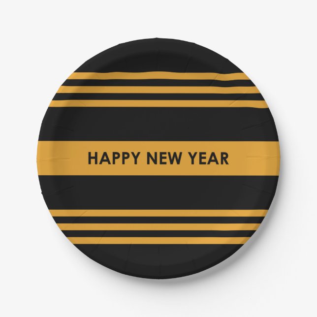 Happy New Year Pappteller (Vorderseite)