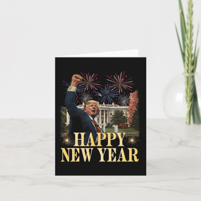 Happy New Year Party 2025 Trump 2024 Nehmen Amerik Karte (Vorderseite)