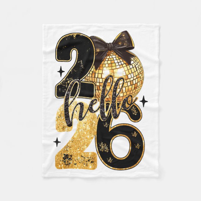 Happy New Year Party 2026 Ballon Family Matching M Fleecedecke (Vorderseite)