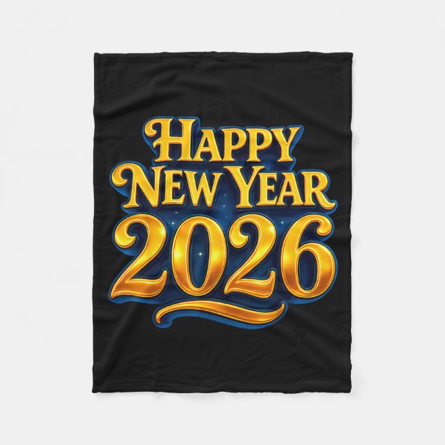 Happy New Year Party 2026 Ballon Family Matching M Fleecedecke (Vorderseite)