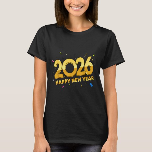 Happy New Year Party 2026 Ballon Family Matching M T-Shirt (Vorderseite)