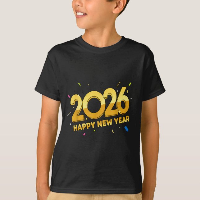 Happy New Year Party 2026 Ballon Family Matching M T-Shirt (Vorderseite)