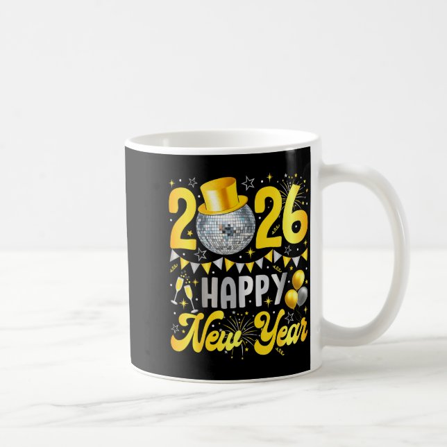 Happy New Year Party 2026 Balloon Family Matching  Kaffeetasse (Rechts)