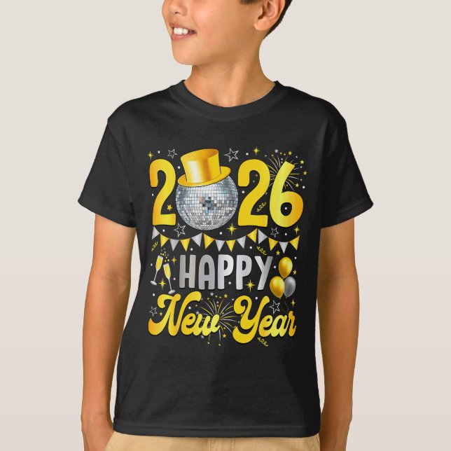 Happy New Year Party 2026 Balloon Family Matching  T-Shirt (Vorderseite)