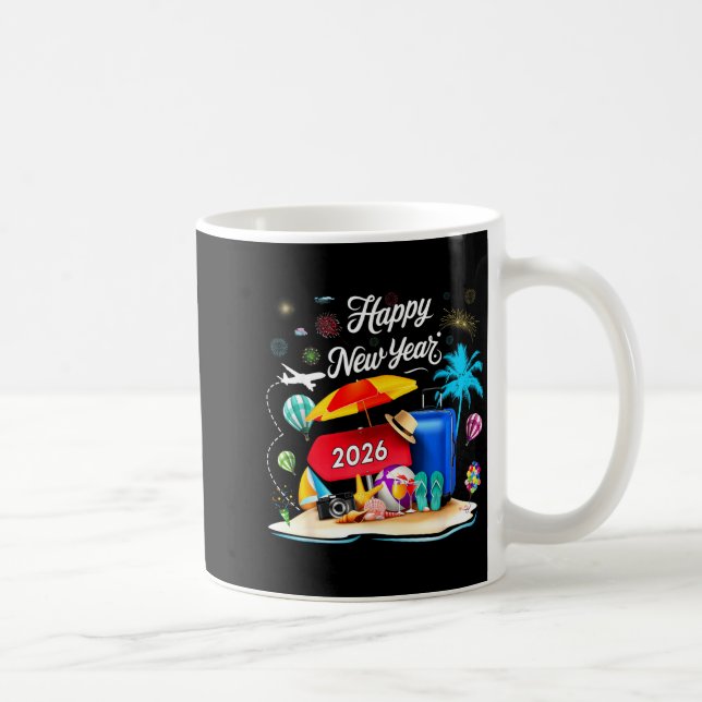 Happy New Year Party 2026 Family Matching Vacation Kaffeetasse (Rechts)