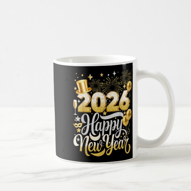 Happy New Year Party 2026 Nye Funny Family Matchin Kaffeetasse (Rechts)