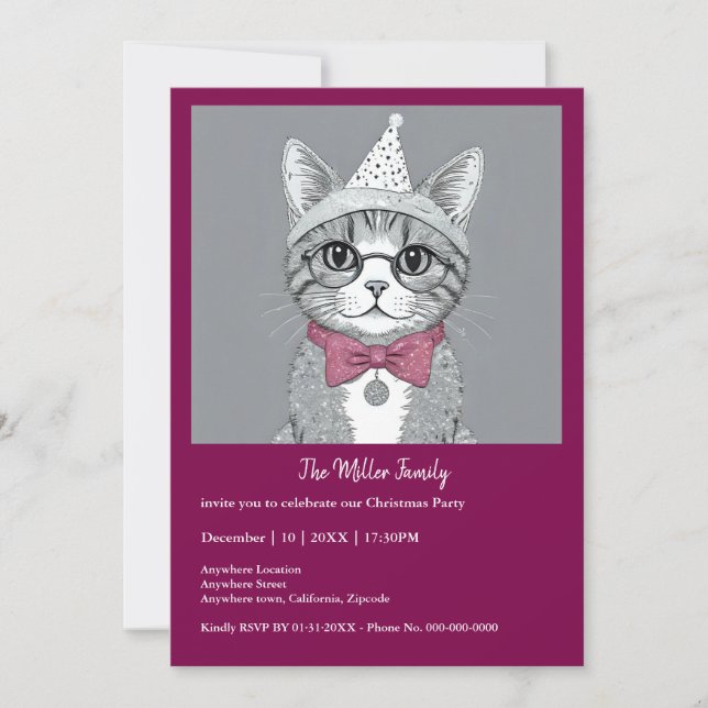 Happy New Year Party - Cat in Disguage (Vorderseite)