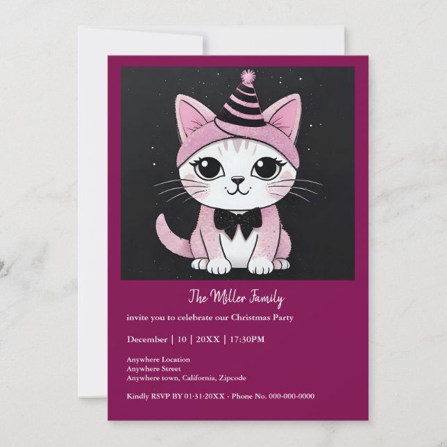 Happy New Year Party - Cat in Disguage (Vorderseite)