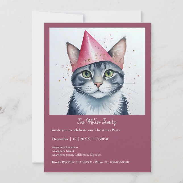 Happy New Year Party - Cat in Disguage (Vorderseite)