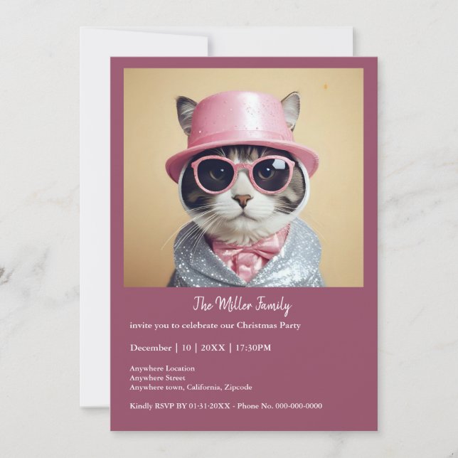 Happy New Year Party - Cat in Disguage (Vorderseite)