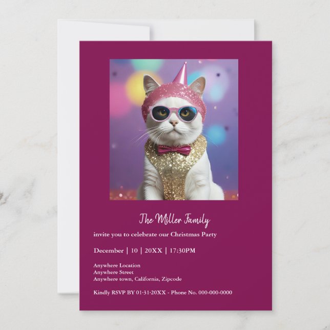 Happy New Year Party - Cat in Disguage (Vorderseite)