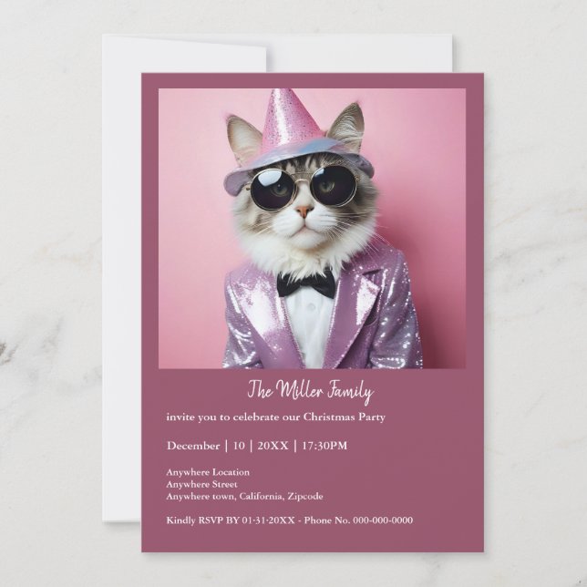 Happy New Year Party - Cat in Disguage (Vorderseite)