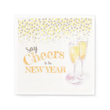 Happy New Year Party Champagner-Papier