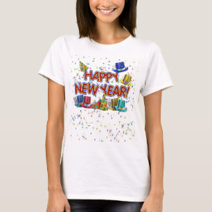 Happy New Year Party Hats T-Shirt