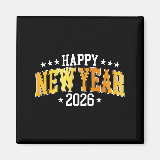 Happy New Year Party New Years Eve 2026 Fireworks  Magnet (Vorne)