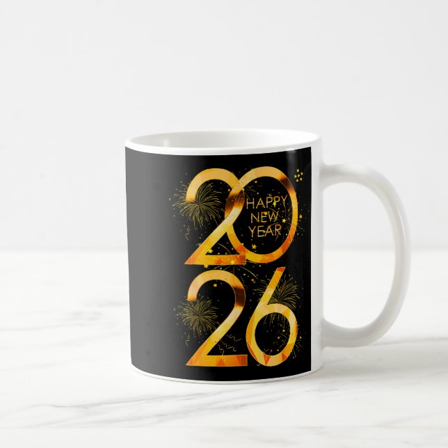 Happy New Year Party Supplies 2026 Family Matching Kaffeetasse (Rechts)