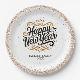 Happy New Year Personalisiert Pappteller