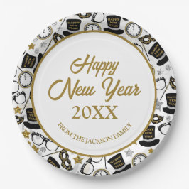 Happy New Year Personalisiert Pappteller