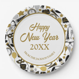 Happy New Year Personalisiert Pappteller