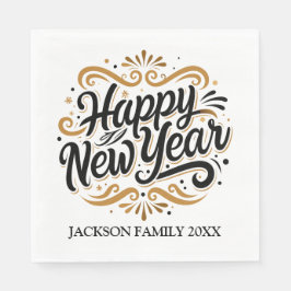 Happy New Year Personalisiert Serviette