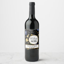 Happy New Year Personalisiert Wine Label