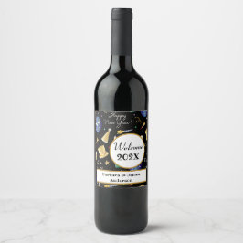 Happy New Year Personalisiert Wine Label Weinetikett