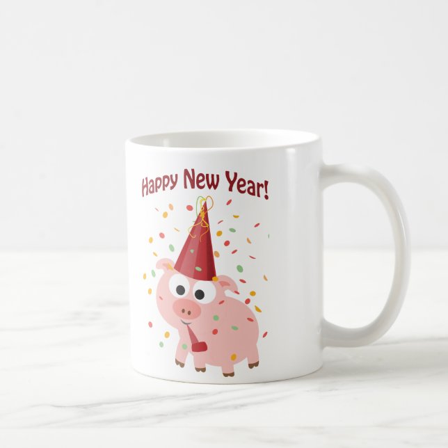 Happy New Year Pig Tasse (Rechts)