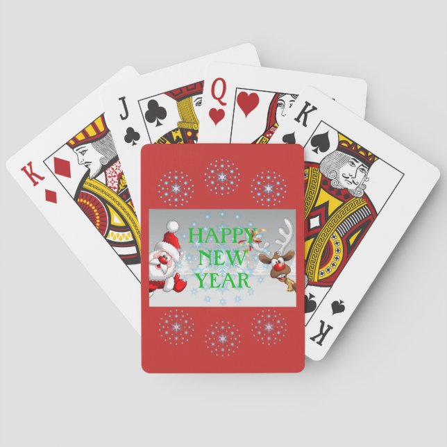 Happy New Year Playing Cards Spielkarten (Rückseite)