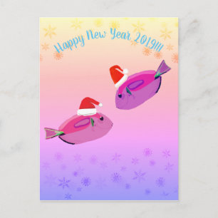 Happy New Year Postcard Feiertagspostkarte