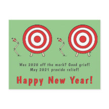 Happy New Year Postcard Funny New Year 2021 Art