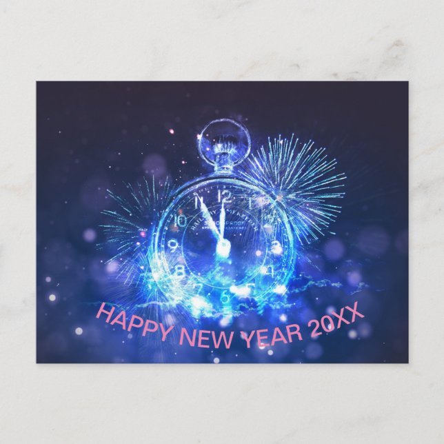 Happy New Year postcard gift 20XX Postkarte (Vorderseite)