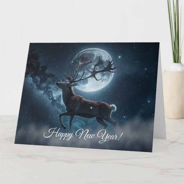 Happy New Year Postcard Karte (Vorderseite)