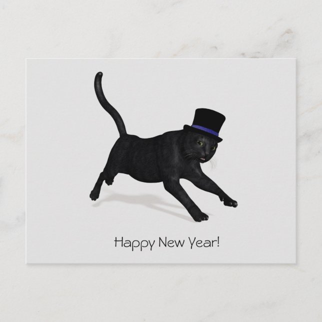 Happy New Year Postcard Postkarte (Vorderseite)