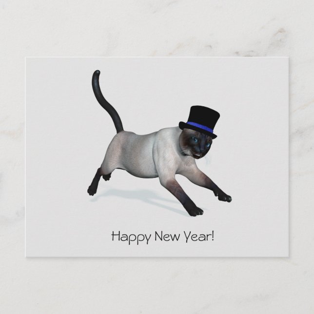 Happy New Year Postcard Postkarte (Vorderseite)