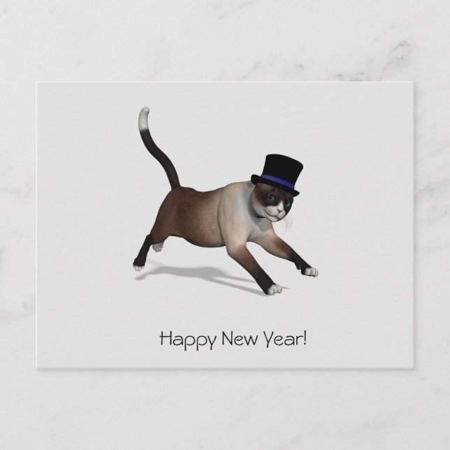 Happy New Year Postcard Postkarte (Vorderseite)