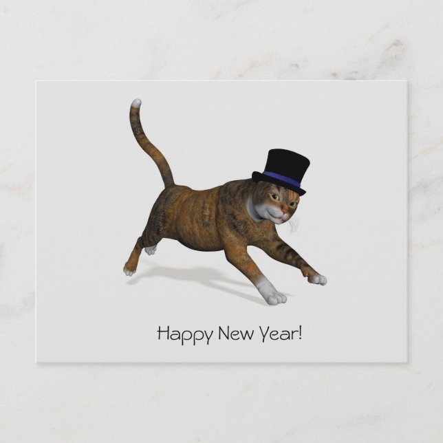 Happy New Year Postcard Postkarte (Vorderseite)