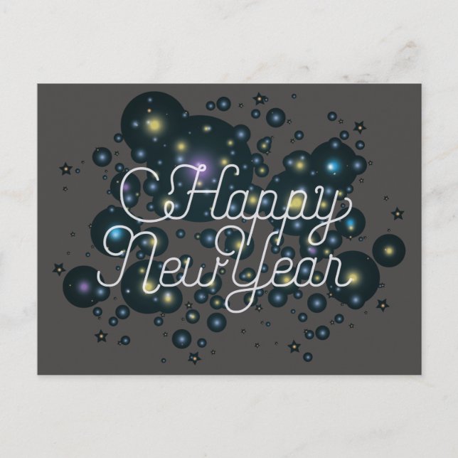 Happy New Year Postkarte (Vorderseite)