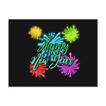 Happy New Year Postkarte