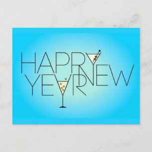 Happy New Year Postkarte