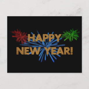 Happy New Year Postkarte