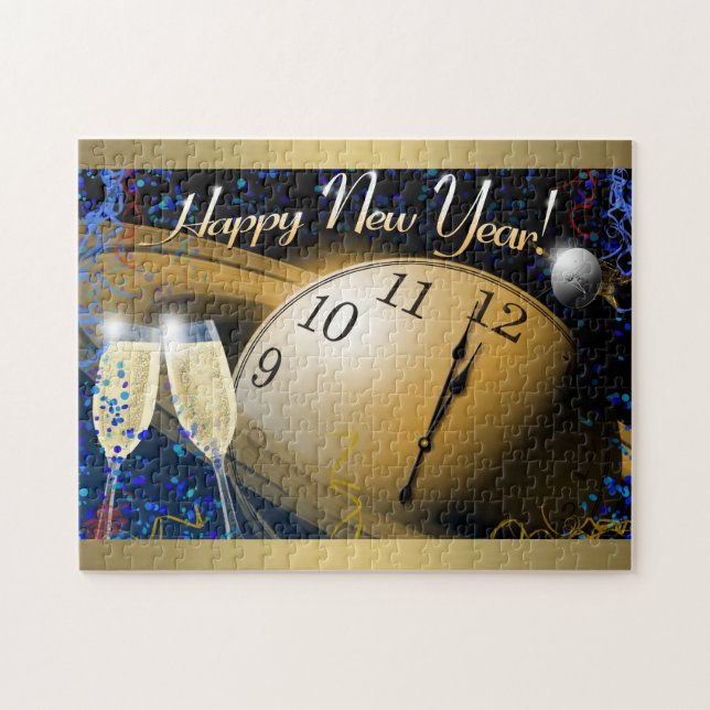 Happy New Year Puzzle (Horizontal)