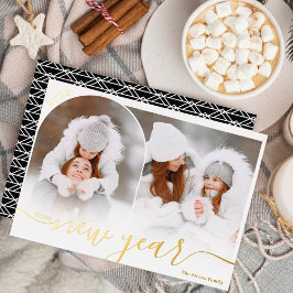 Happy New Year Red 2 Foto arch overlay Collage Folien Feiertagskarte