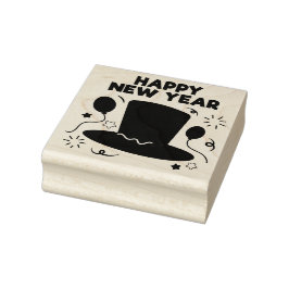 Happy New Year Rubber Briefmarke Gummistempel