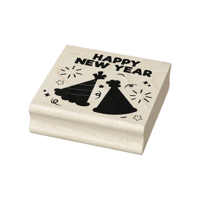 Happy New Year Rubber Briefmarke Gummistempel (Stempel)