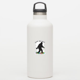 Happy New Year Sasquatch Aufkleber