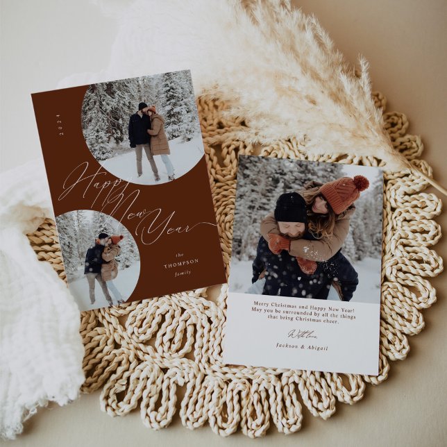 Happy New Year Script Typografy Foto Weihnachten (Von Creator hochgeladen)